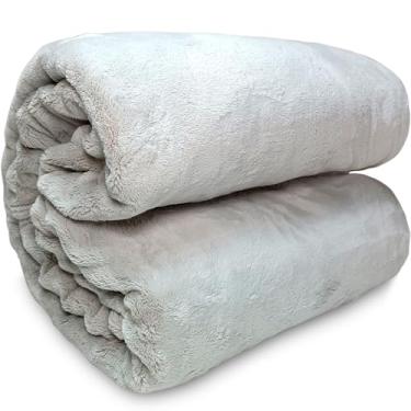 Imagem de Cobertor Corttex Super Soft Alta Gramatura 500g Manta Microfibra Poliéster Toque Seda Macio Grosso Pesado (Cinza Claro, King Size)