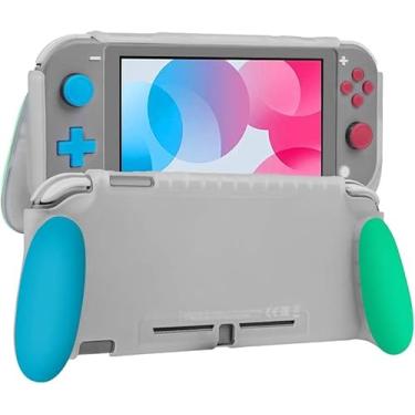Imagem de Capa protetora para Switch Lite, capa aderente para Switch Lite, capa de silicone com TPU macio antiarranhões e absorção de choque (K-for Switch Slim)