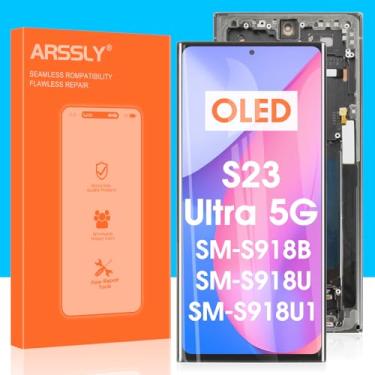 Imagem de Substituição de tela OLED para Samsung Galaxy S23 Ultra 5G - para Galaxy S23 Ultra 5G Display LCD para Samsung SM-S918 Digitalizador Touch Screen Glass Assembly com kits de reparo (versão dos EUA,