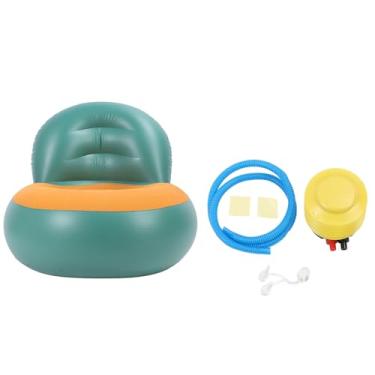 Imagem de Sofá Inflável TOPINCN, Poltrona Inflável Dobrável, sofá Portátil Com Armazenamento Compacto para Sala de Estar, Varanda, Jardim, Piscina (Verde)