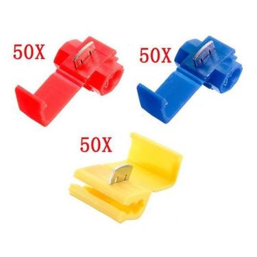 Imagem de Kit 150 Conector Elétrico Derivação Emenda Fios 0,75Mm A 6Mm