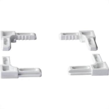 Imagem de Acessorio Canto Para Perfil Tela Mosquiteira Decal 009 Branco Kit Com 