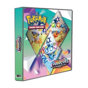 Imagem de Álbum Pasta Fichário Pokemon Evoluções Prismáticas Capa Dura Reforçado