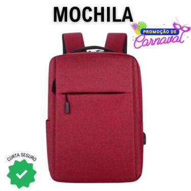Imagem de Mochila Minimalista Impermeável com USB  Ideal para Bloquinhos e Dia a
