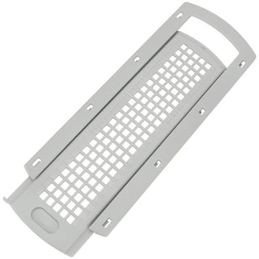 Imagem de WE22X35337 Conjunto de guia deslizante de filtro e grade de cobertura de tela para máquina de lavar e secar secadora - Compatível com GE, secadores Hotpoint, substitui WE01X25915, WE01X25914 |