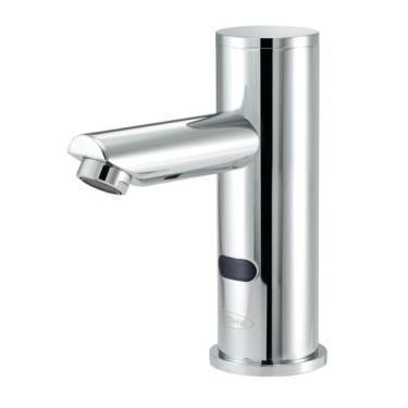 Imagem de FSE Torneira eletrônica Royal Series 16-654, montagem em convés, orifício único, bico reto de 11,5 cm, sensor infravermelho, alimentado por bateria (4 pilhas alcalinas AA de 1,5 V) ou fonte de