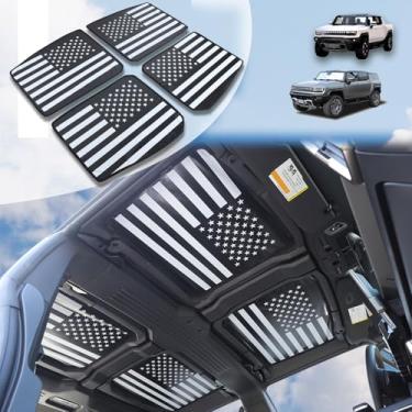 Imagem de Para-sol de teto para 2024 2025 Hummer EV acessórios 4 viseira de vidro proteção solar proteção solar isolamento térmico tampa de janela superior bloqueio UV não cederá para Hummer EV SUT SUV