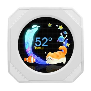 Imagem de 2.1 Monitor de Temperatura do Computador, CPU Cooler LCD Display Kit de Atualização para Sistemas de Resfriamento de água, USB RGB GPU CPU Temperatura Exibir Tela PC Tela (Branco)