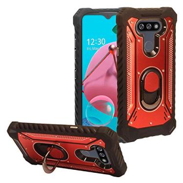 Imagem de CELZEN - Para LG Aristo 5, K31 Rebel, Tribute Monarch, Fortune 3, Phoenix 5, Risio 4, K31, K8X - Capa de telefone de metal de alumínio com suporte - ZY0 Vermelho