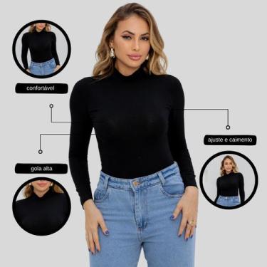 Imagem de Blusa Feminina segunda pele cacharrel Preta - MAYARA MANZANO, P