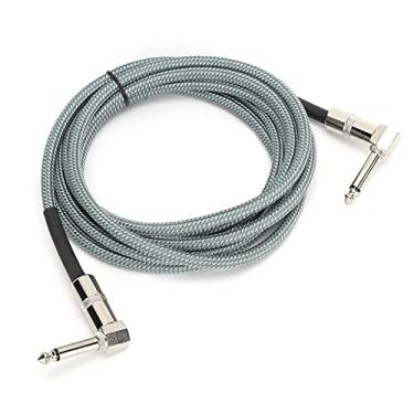 Imagem de Cabo de guitarra, instrumento ângulo reto macho jack estéreo áudio cabo elétrico baixo amp, ferramenta para pro bandolim (JD6207)