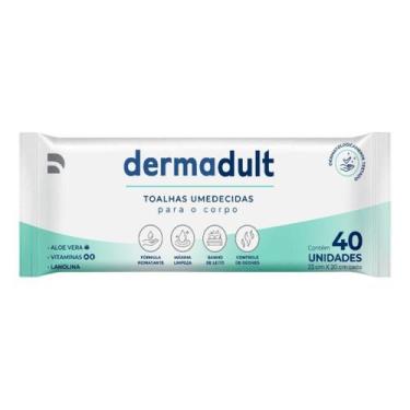 Imagem de Lenços Toalhas Umedecidas Para O Corpo Dermadult Com 40 Und - NoBrand