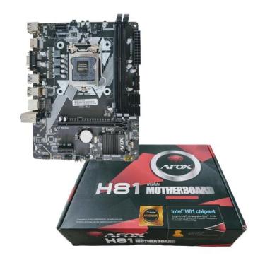 Imagem de Placa Mãe 1150 Ddr3 Intel H81 4ª Geração I3 I5 I7 Nova e NFe - Afox