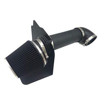 Imagem de MOOSUN Kit de admissão de ar frio de tubo de admissão com filtro 2005-2010 adequado para Dodge/Chrysler (Challenger, Charger, 300) 5.7L 6.1L V8 (tubo preto e filtro preto)