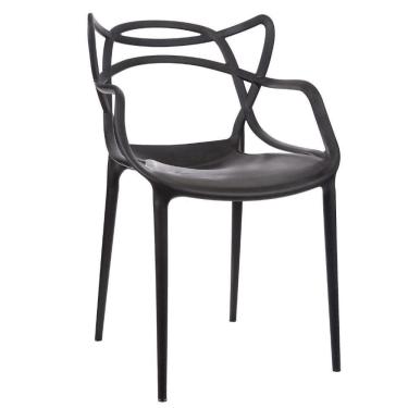 Imagem de Kit 8 Cadeiras De Design Allegra Interior E Exterior Preta