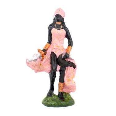 Imagem de Escultura Orixá Iansã Rosa 15 cm em Resina - Lua Mística - 100% Origin