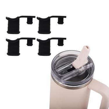 Imagem de 4 peças de rolha de vazamento de substituição compatível com Stanley Quencher ProTour copo de canudo flip 850 g, peça de plugue de vedação de silicone, tampa de garrafa de água, acessórios sem BPA