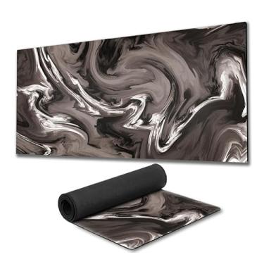 Imagem de Mouse Pad Gamer Abstract Liquid fundo de borracha 90x40cm 80x30cm 900x400 800x300 speed mousepad 90x40 80x30 (1, 80x30 cm) (Preto, 90x40)
