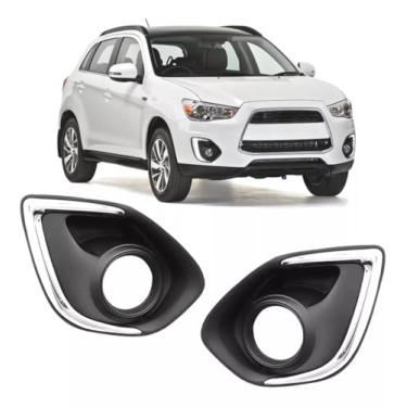 Imagem de Par Grade de Milha Dianteiro Asx 2013 2014 2015 2016 Com Friso Cromado