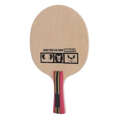 Imagem de Raquete De Tênis De Mesa, Paddles Paddle Equipamento De Tênis De Mesa para Crianças 5 Camadas De Madeira Pura Baseboard Basswood (Aperto de mão alça longa)