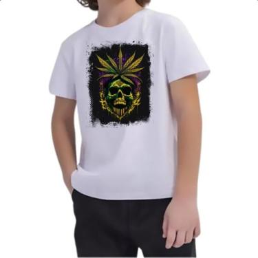 Imagem de Camiseta Infantil Skull Planta Medicinal - Alearts, 16