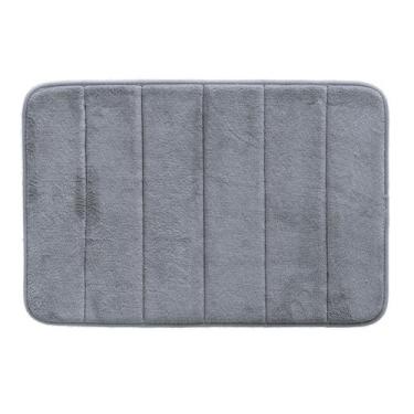Imagem de Tapete De Banheiro Antiderrapante Super soft 60x40cm - Camesa, Cinza, 