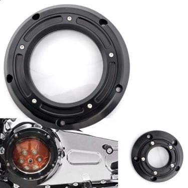 Imagem de Cyreedom Capa transparente para motocicleta Derby para Harley Big Twin Cam Touring Electra Glide Road King Dyna Softail Heritage Fatboy 1999-2013 (preto)