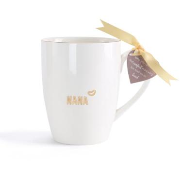 Imagem de HOME SMILE Presentes de Dia das Mães para Nana Caneca com Alça - Presentes de Nana de aniversário de netos, Natal, Xícara de Chá Gravada Novidade Xícara de Café para Trabalho de Escritório, Cerâmica
