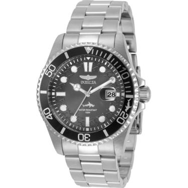 Imagem de Invicta Relógio masculino de quartzo de aço inoxidável Pro Diver, 43 mm, prata (modelo: 30806), Prata, Relógio de quartzo, mergulhador