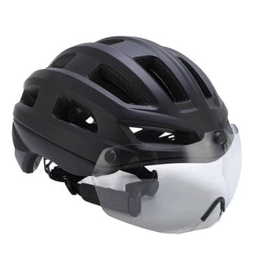 Imagem de Capacete de Bicicleta de Estrada, Material de Amortecimento Espessado PC 21 Grandes Aberturas de Compatíveis Com óculos Miopia (Preto fosco)