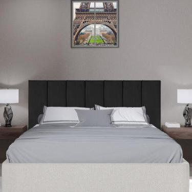 Imagem de Painel individual Maria Alice altura 0,60x0,20 largura Preto para cama