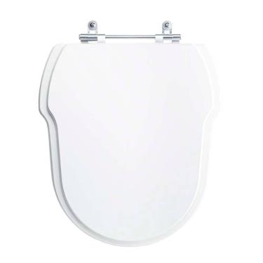 Imagem de Assento Sanitário Tampa De Vaso Branco Mdf Laqueado Hampton Para Bacia Incepa
