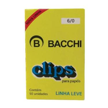 Imagem de Clips para papel Bacchi 6/0 com 50 unidades linha leve