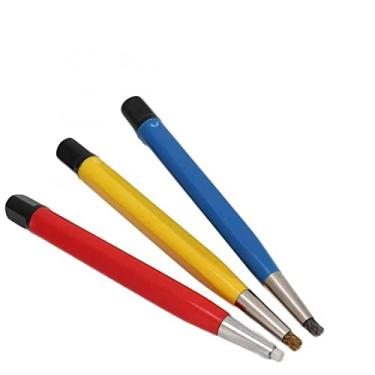 Imagem de AKALNNB 3 pçs/conjunto de caneta pincel fibra de vidro/latão/aço escova em forma de caneta peças de relógio ferramentas de polimento peças de relógio acessórios reparo de relógio para