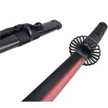 Imagem de Espada Anime Katana Prato E Vermelho Bambu Led Cosplay - Apex