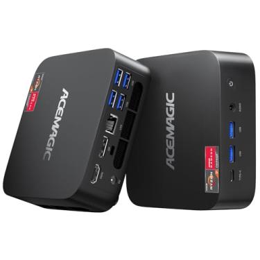 Imagem de ACEMAGICIAN Mini PC para jogos K1 AMD Ryzen 7 5700U, Mini PC 16GB DDR4 512GB SSD, minicomputadores (8C/16T, até 4.3Ghz), mini desktop com tela tripla 4K, Bluetooth/Wi-Fi 6/Escritório
