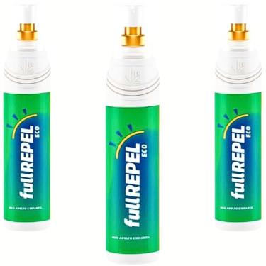 Imagem de Repelente FullRepel ECO com 20% Icaridina Spray 12 Horas de Proteção Adulto e Infantil (a partir de 2 anos de Idade) - Toque Seco - 100ml (KIT 3 UNIDADES)