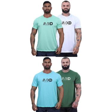 Imagem de Kit 4 Camiseta Tradicional Masculina MXD Dry 100% Poliéster Cor:;Tamanho:G;Gênero:Mascu...
