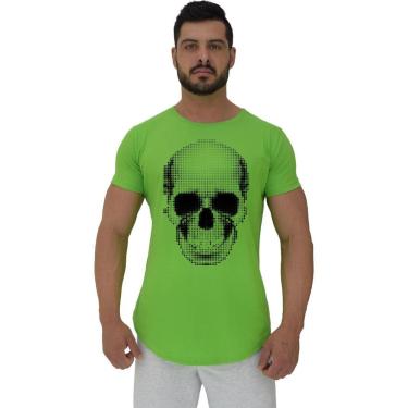 Imagem de Camiseta Longline MXD Conceito Caveira Quadricular Masculina-Masculino