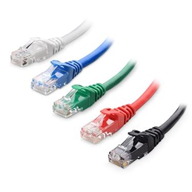 Imagem de Cable Matters Cabo Ethernet Snagless Cat 6 combo de 5 cores de 10 Gbps - 4,3 m, cabo Cat 6, cabo Cat6, cabo Ethernet, multicolorido (preto, azul, branco, verde, vermelho)