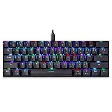 Imagem de Teclado mecânico portátil CK61 de 60% para Mac, Android, Windows (interruptor azul), Outemu Red switches