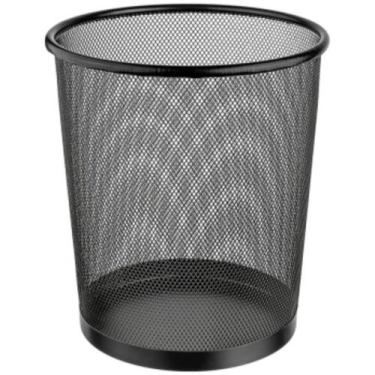 Imagem de Lixeira de Ferro Redonda Preta 8,5 Litros - OR98010 - ORDENE