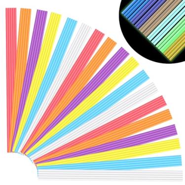 Imagem de Honoson 120 refis de caneta de impressão 3D compatíveis com a caneta 3Doodler Start 3D Recarga de filamento PCL de baixa temperatura com 2,5 mm de espessura (6 cores)