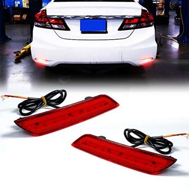 Imagem de Adiil 60-SMD LED Refletor de para-choque Lâmpadas de seta de freio traseira de seta compatível com Honda Civic Sedan 2013-2015Adiil AD-RB-088R