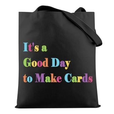 Imagem de HOLLP It's a Good Day to Make Cards Tote Bag Feminina Fazendo Cartões, Presente Artesanal para Mães para Fabricantes Amantes de Artesanato, Faça cartões B, One Size