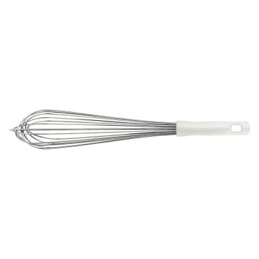 Imagem de Batedor Manual Tramontina Profissional Em Aço Inox Com Cabo Em Polipropileno Branco 45 Cm Tramontina