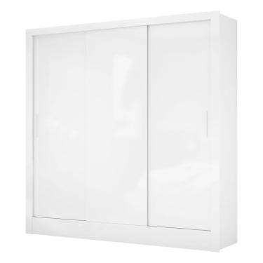 Imagem de Guarda Roupa Santiago Sem Espelho 3 Portas 3 Gavetas Branco - Carioca Móveis