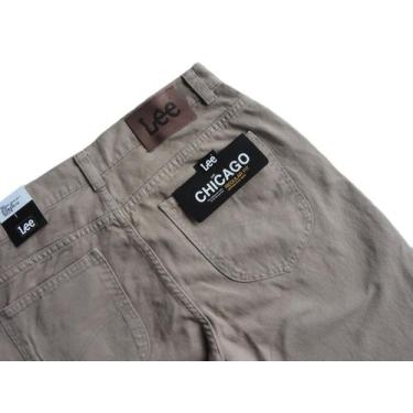 Imagem de Calça Lee Chicago Masculina de Sarja Tradicional 100% Algodão Cintura 