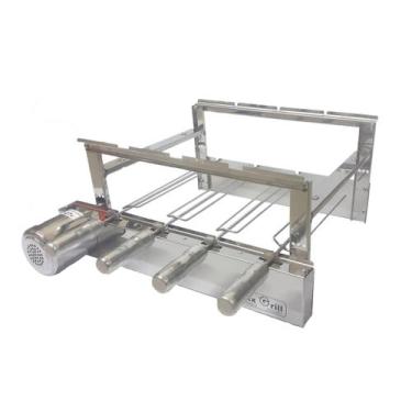 Imagem de Churrasqueira Pré moldada Max Grill 100 Inox Giratória 4 Espetos PréMo