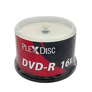 Imagem de PlexDisc Discos Virgens Imprimíveis Ty Series Dvd-R 16X 4,7 Gb, Para Jato De Tinta Branco, Pacote Com 50 Unidades, Caixa Bolo (Ffp), Mídia Gravável E Dados, Vídeo Áudio